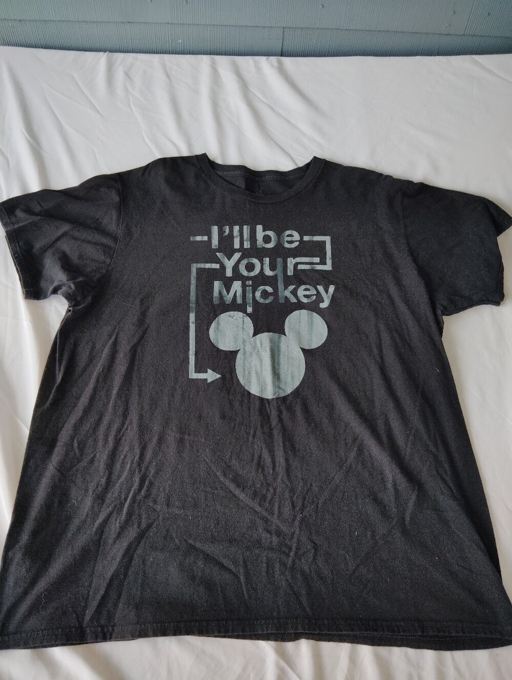 Black 'I'll Be Your Mickey' Graphic Tee 2xl